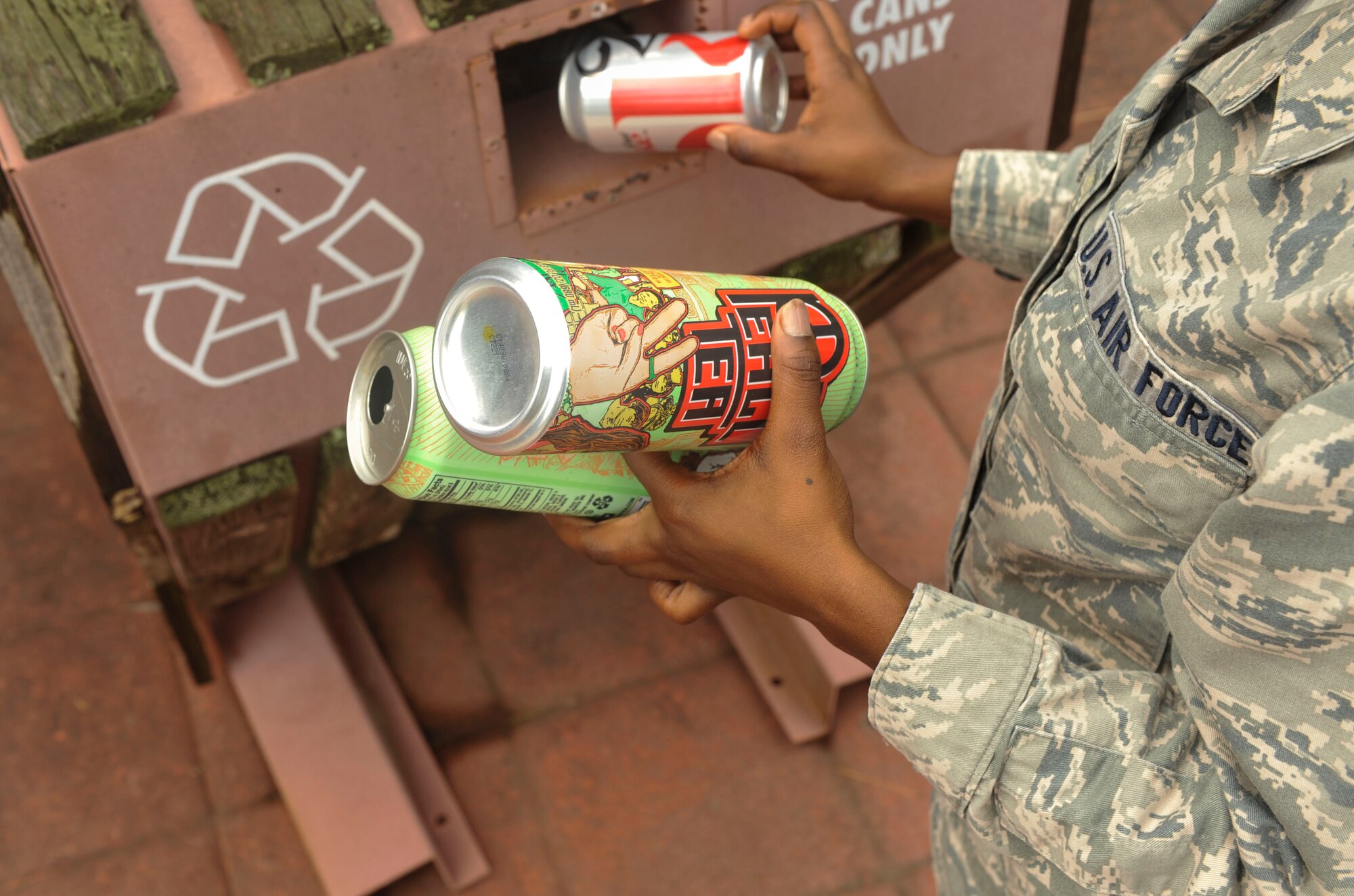 Airmen have several locations on base to recycle. In 2013 Little Rock Air Force Base saved more than $250,000 by recycling. (U.S. Air Force photo by Senior Airman Regina Agoha)