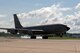 A KC-135R Stratotanker lands at Grissom Air Reserve Base, Ind., July 16, 2014. The aircraft was the first KC-135R that arrived following relocation to Wright-Patterson Air Force Base, Ohio, on June 1 for a $3.2 million project that added expansion joints in the runway. (U.S. Air Force photo/Staff Sgt. Ben Mota) 

