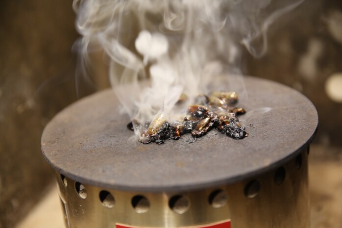 Chlorobenzylidene malonitrile, or CS gas, can be found as a solid compound at room temperature. The compound is heated to release the gas into the air. 