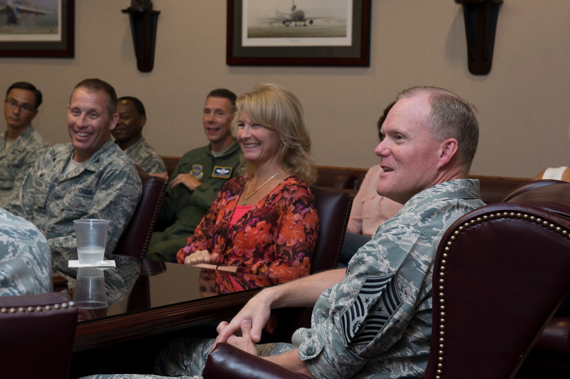 Chief Master Sgt. of the Air Force James A. Cody visited Travis from July 9 to 11. (U.S. Air Force photo/Heide Couch)