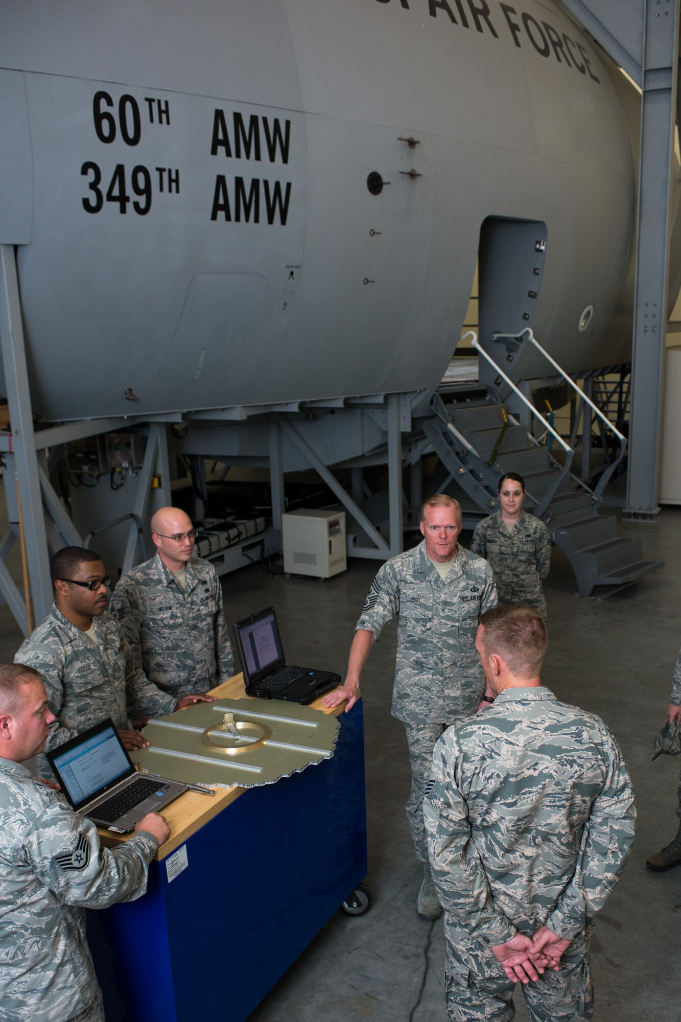 Chief Master Sgt. of the Air Force James A. Cody visited Travis from July 9 to 11. (U.S. Air Force photo/Ken Wright)
