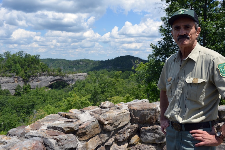 Randy Boedy, a Park Ranger for the U.S. Forest Service at the Daniel Boone National Forest worked along side Corps Archaeologists and led a group of local school teachers from Kentucky counties about archaeological history and preservation at Somerset High school, July 14-18. 