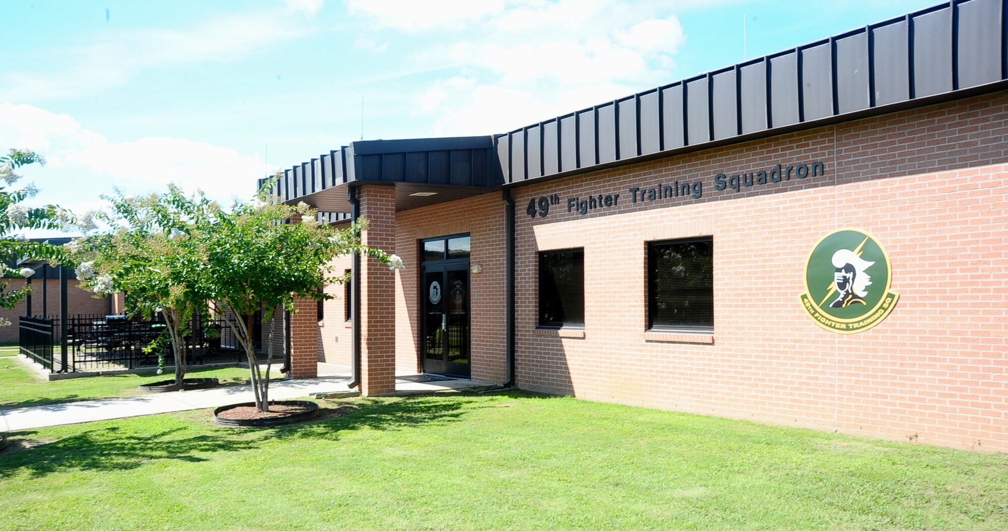 The 49th Fighter Training Squadron sits next to the flightline at Columbus Air Force Base, Miss., July 17. The squadron develops fighter pilots by teaching procedures, basic fundamentals and airmanship. (U.S. Air Force photo/ Senior Airman Kaleb Snay)