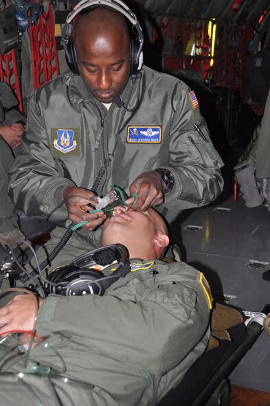 45 AES completed a three day aeromedical evacuation training mission July 18-20. During the exercise medical professionals were evaluated on multiple in-air scenarios to fulfill quarterly training requirements.