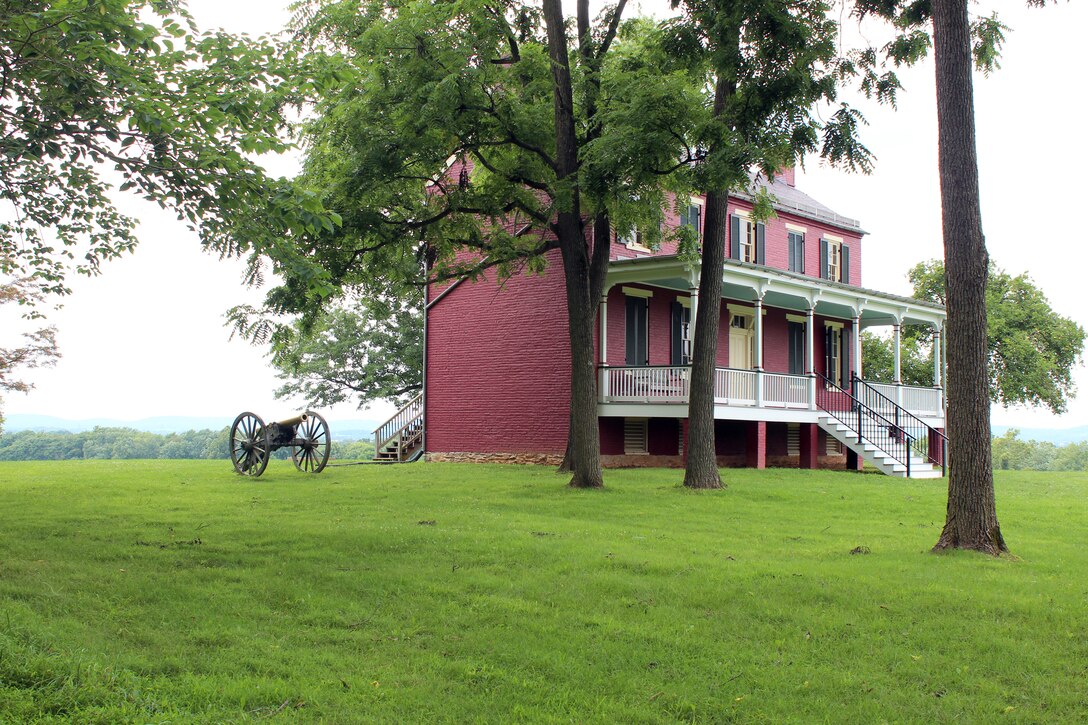 The Worthing Farm, pictured here, was the site of the initial Confederate assault after fording the Monocacy River in an attempt to flank the Union forces. They were initially repulsed after favorable terrain gave the Union an advantage, before the greater Confederates numbers eventually prevailed. 