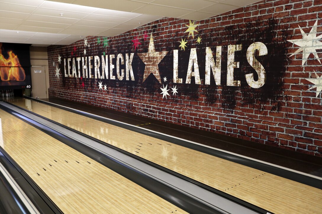 Marines, sailors and families bowl during the grand opening of Leatherneck Lanes, the remodeled base bowling alley on July 17 in the Mainside area of Camp Pendleton. The new bowling alley features a new scoring system, party rooms, lounge, arcade and pool tables. 

For more information visit: http://www.mccscp.com/bowl/

(Photo by Cpl. Orrin Farmer)