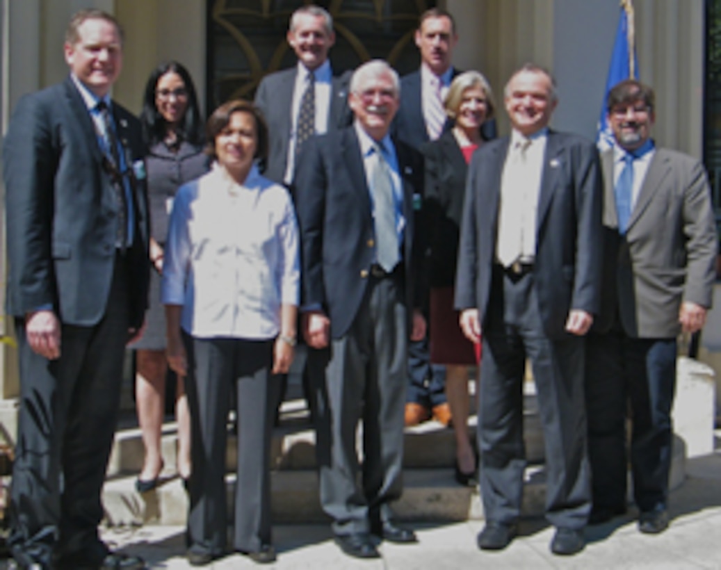 Department of Defense team at NATO-CSO, from left to right: Dr. Robb Wilcox (USAITC-A), Dr. Sandra Gomez & Lt. Col. Amanda Grieg (RFEC-A), Col. Chuck Helwig (NATO CSO Assistant Director, Ops and Coordination), Dr. Russell Harmon (ERDC-IRO), Lt. Col. Todd Kelly (CSO SCI Panel Executive), Dr. Patricia Gruber (ONR-G), René LaRose(Director NATO-CSO) and Dr. Gregg Abate (EOARD).