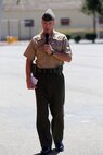 Colonel Stephen Liszewski, from Gaithersburg, Md., and the former commanding officer of 11th Marine Regiment, addresses the audience during the regimental change of command ceremony aboard Marine Corps Base Camp Pendleton, Calif., July 22, 2014. Liszewski was also awarded the Legion of Merit during the ceremony. (U.S. Marine Corps photo by Lance Cpl. David Silvano/released)