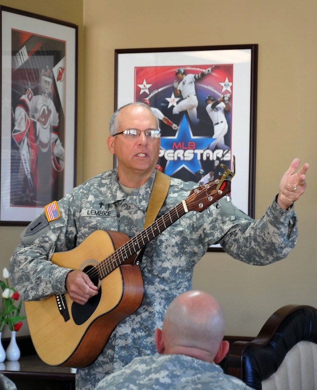 Members of Joint Task Force-Bravo shared a Prayer Breakfast with U.S. Army Col. Michael Lembke, command chaplain, U.S. Southern Command, sponsored by the Joint Task Force-Bravo Chapel, Jul. 17, 2014 at Soto Cano Air Base. Lembke spoke in front of more than 40 Joint Task Force-Bravo Airmen, Soldiers, Sailors, and civilian personnel about the importance of having a strong "root system in order to achieve a high reach". (Photo by Ana Fonseca)