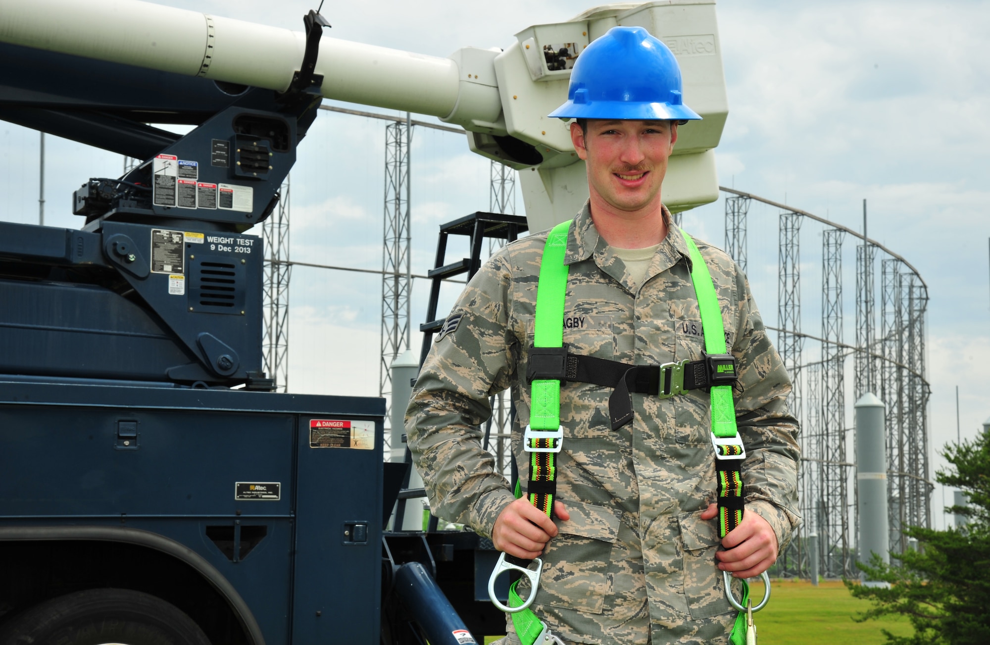 U.S. Air Force Senior Airman Jonathan Bagby is a Mission Installation and Antenna Team technician assigned to the 373rd Support Squadron. His job duties entail installing and maintaining network, power, and grounding infrastructure, as well as performing intelligence mission systems installations, relocations and removals, and enforcing engineering and installation standards, among other things. (U.S. Air Force photo/Senior Airman Jose L. Hernandez-Domitilo)