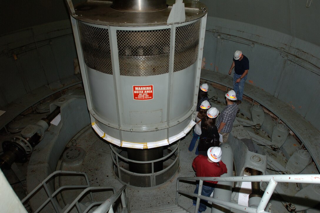 Scholars in the Hydro Research Fellowship Program tour the Old Hickory Power Plant July 21, 2014 in Hendersonville, Tenn. The U.S. Department of Energy’s Wind and Water Power Program is funding their hydropower related research for each student's masters or doctorate degree.