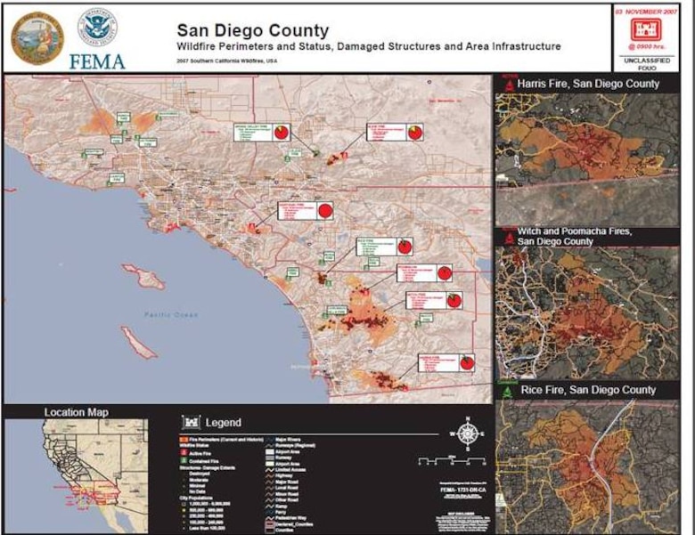 Wildfire Damage Maps. 