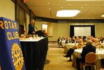 Air Force Gen. Craig R. McKinley, chief of the National Guard Bureau, speaks to members of the Rotary Club of Jacksonville, Fla., Jan. 9, 2012, at the Omni Hotel in Downtown Jacksonville. McKinley spoke at the group's weekly meeting about the role of the National Guard and Reserve.