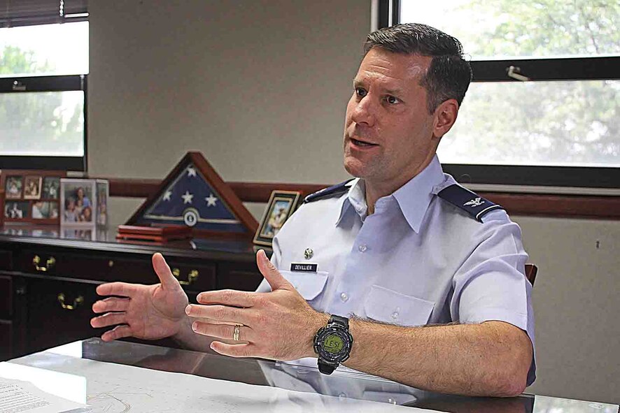 Col. Devillier, 88th Air Base Wing commander, says his first priority is the security of Wright-Patterson Air Force Base, to "ensure our mission partners have a safe environment to perform their mission supporting the warfighter." (Skywrighter photo by Tara Dixon Engel)