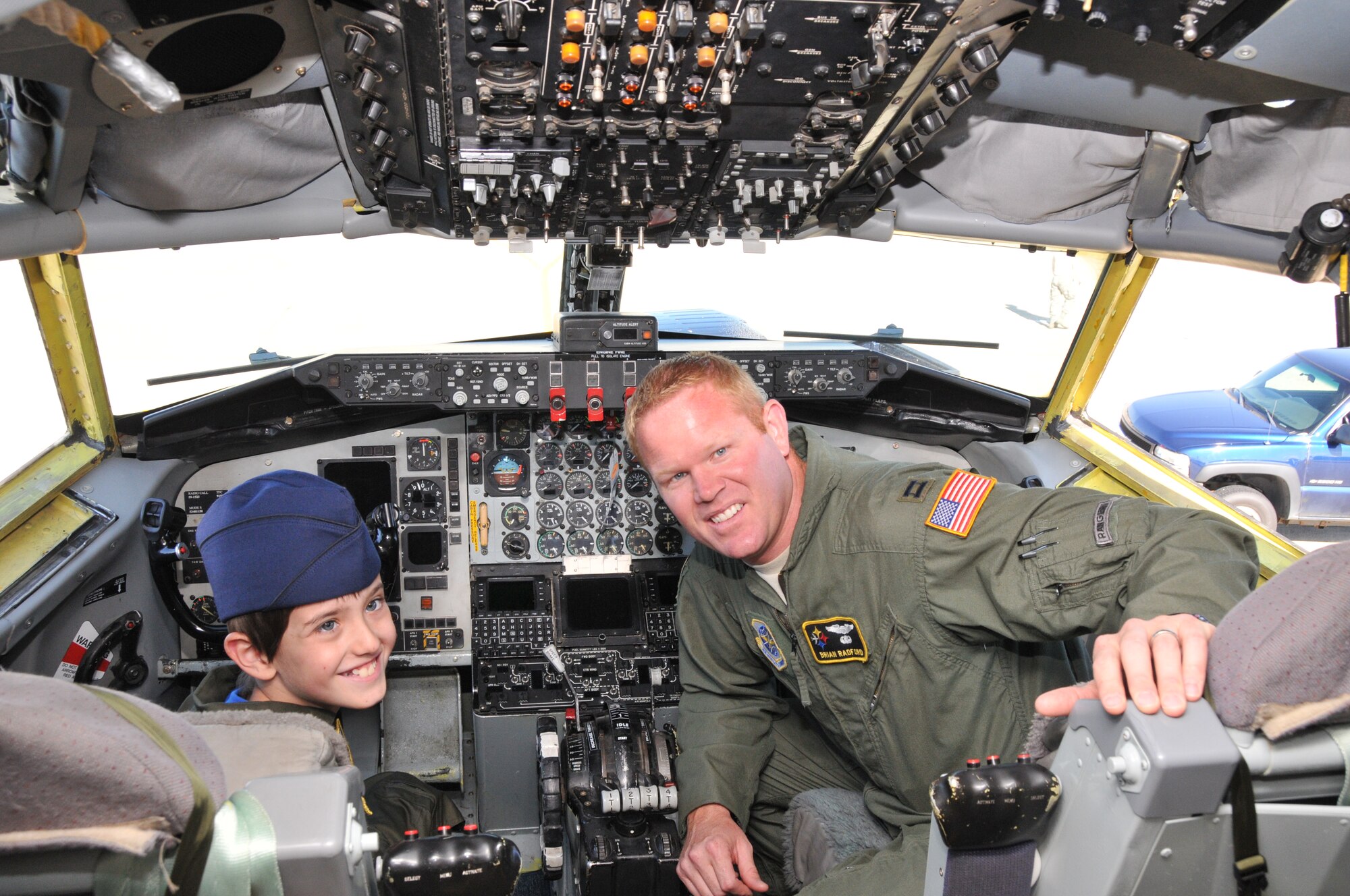 Eight year old Joey Fabus and his family were invited to the 171st Air Refueling Wing located near Pittsburgh Pa. for Joey to be Commander for a day July 17, 2014. Joey has Diffuse Intrinsic Pontine Glioma, an inoperable tumor that grows in the middle of the brainstem, his condition is terminal. Joey was sworn in as commander of the 171st from the Mission Support Group Commander Colonel Mark Goodwill. He then received his flight suit, hat, and pilot wings. From there, Joey toured the security forces section where he got to see, hands on, the different weapons the 171st uses. Joey was then given an intelligence briefing and given a scenario where he had to make a command decision. He then got a tour of one of the KC-135 R/T Stratotanker aircraft. The day ended when Joey received a medal for his bravery from 171st Maintenance Group Commander Colonel Thomas Hess.  Joey’s parents, Cindy and Dave, were awarded a center of influence medal. It has always been a dream of Joey’s to be in the Military. (U.S. Air National Guard Photo by Major Karen Bogdan/Released)