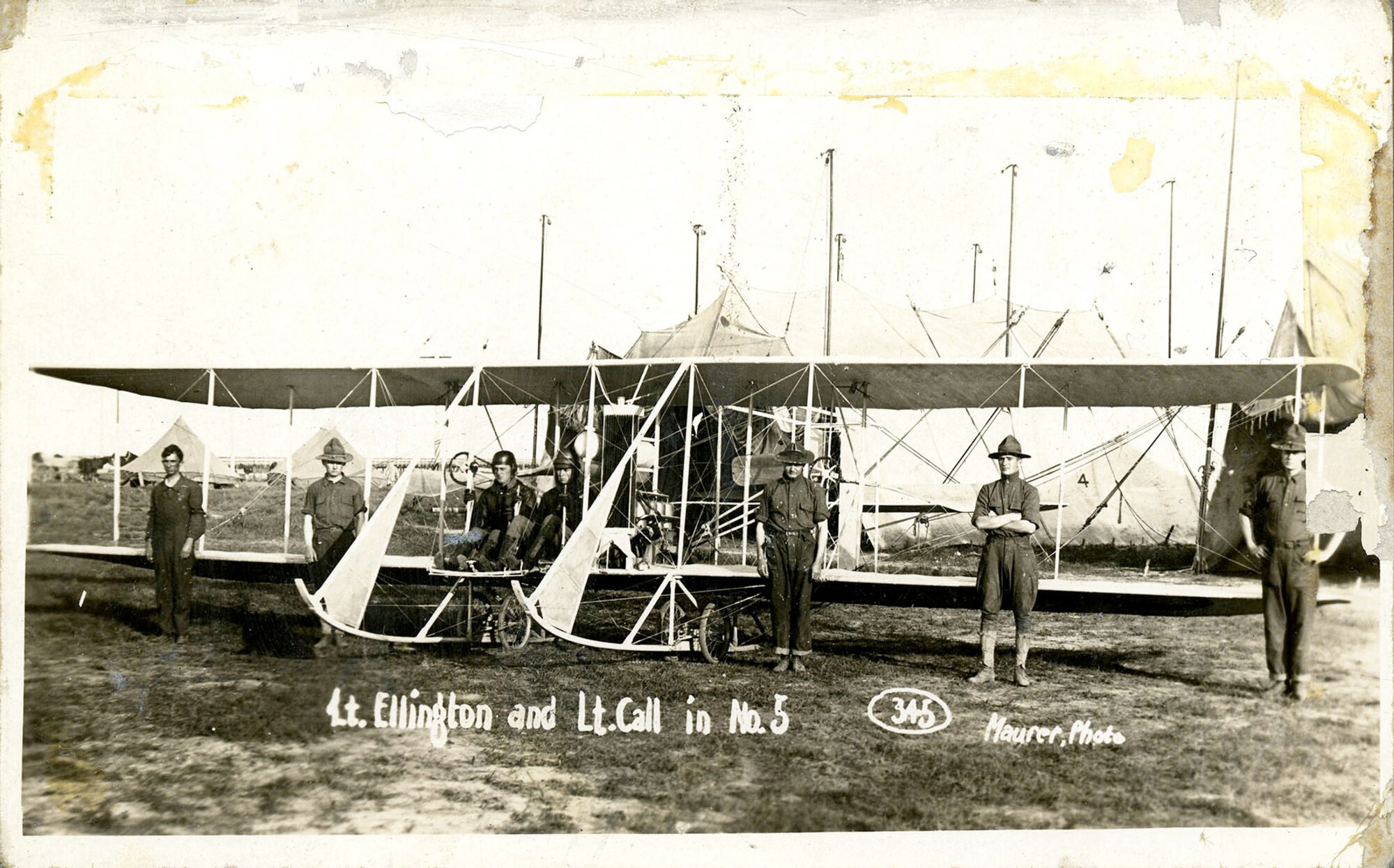 Master Sgt. Carl T. Hale, one of the first enlisted men assigned to the Aviation Section of the Army Signal Corps, was assigned to the Wright section first at College Park, Md., and later at Texas City, Texas. This series of photos depicts early flying activities at Texas City. Hale retired in 1938 after more than 30 years of service in Army aviation. (U.S. Air Force photo)