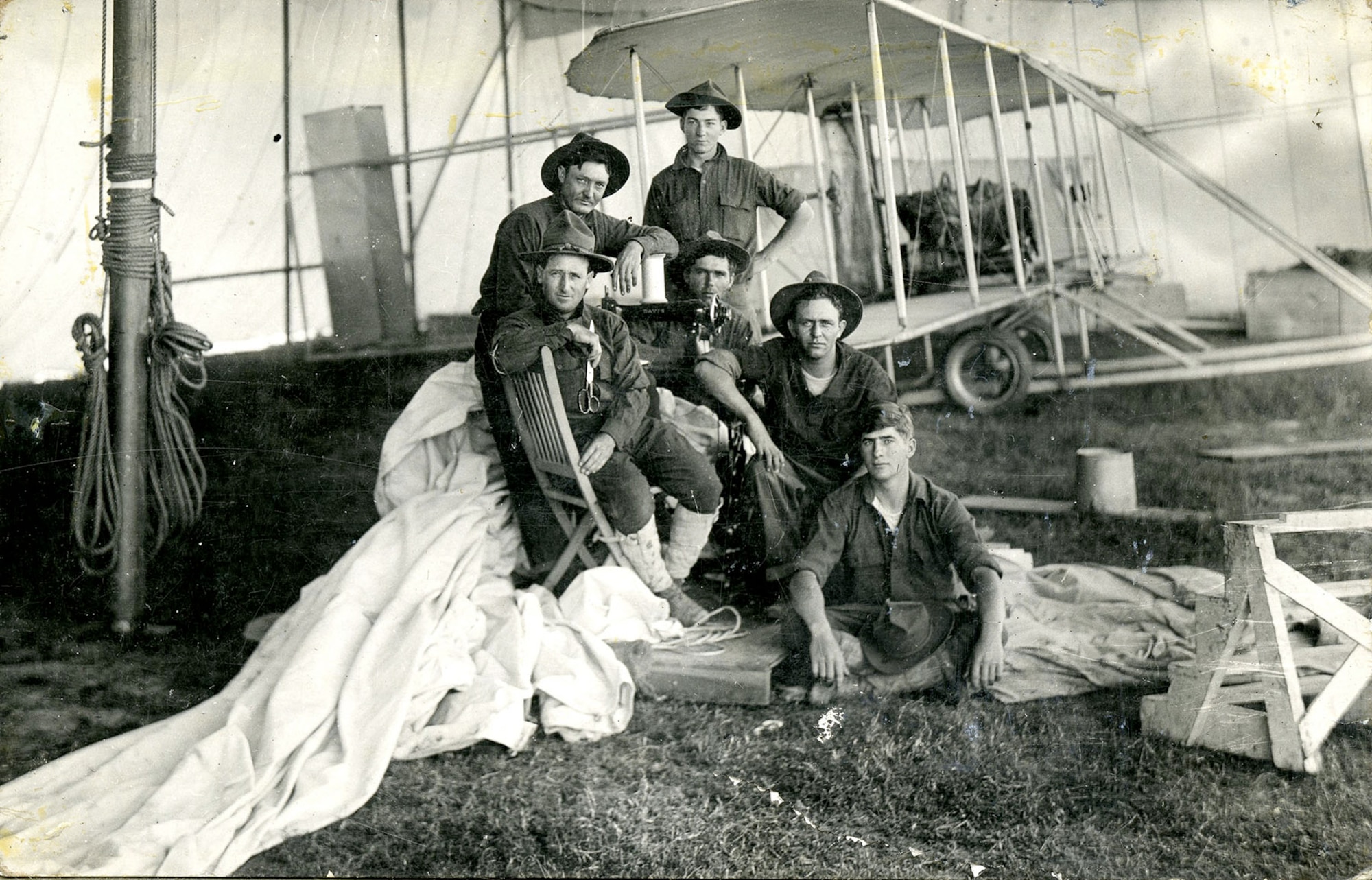 Master Sgt. Carl T. Hale, one of the first enlisted men assigned to the Aviation Section of the Army Signal Corps, was assigned to the Wright section first at College Park, Md., and later at Texas City, Texas. This series of photos depicts early flying activities at Texas City. Hale retired in 1938 after more than 30 years of service in Army aviation. (U.S. Air Force photo)