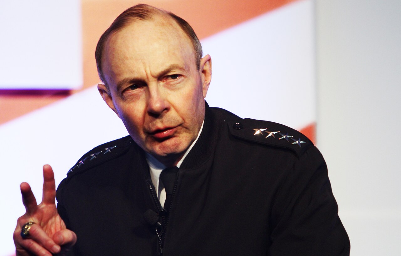Army Gen. Charles H. Jacoby Jr., commander of U.S. Northern Command and North American Aerospace Defense Command, discusses the Defense Department’s homeland security role at the Aspen Security Forum in Colorado, July 26, 2014. DoD photo by Claudette Roulo