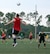 Jeremiah Holt, 823rd RED HORSE midfielder, head butts a soccer ball during the Hurlburt Field Intramural Soccer Tournament Semifinals at the Aderholt Fitness Center on Hurlburt Field, Fla., July 25, 2014. The RED HORSE made it to the semifinals undefeated before losing their first game to the 1st Special Operations Component Maintenance Squadron/4th Aircraft Maintenance Unit team. (U.S. Air Force photo/Senior Airman Kentavist P. Brackin)