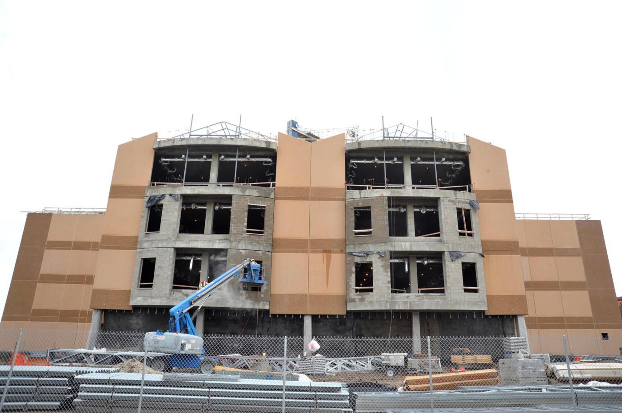 The Air Force Civil Engineer Center is managing and overseeing a project to replace existing basic training facilities with new, state-of-the-art, Airman Training Complexes at Joint Base San Antonio-Lackland, Texas. A small business served as prime contractor for the project, developing the master plan, facility condition assessments, architectural programming and planning, geographic information system mapping and geodatabase design for the $900 million complex. (U.S. Air Force photo/Alan Boedeker)