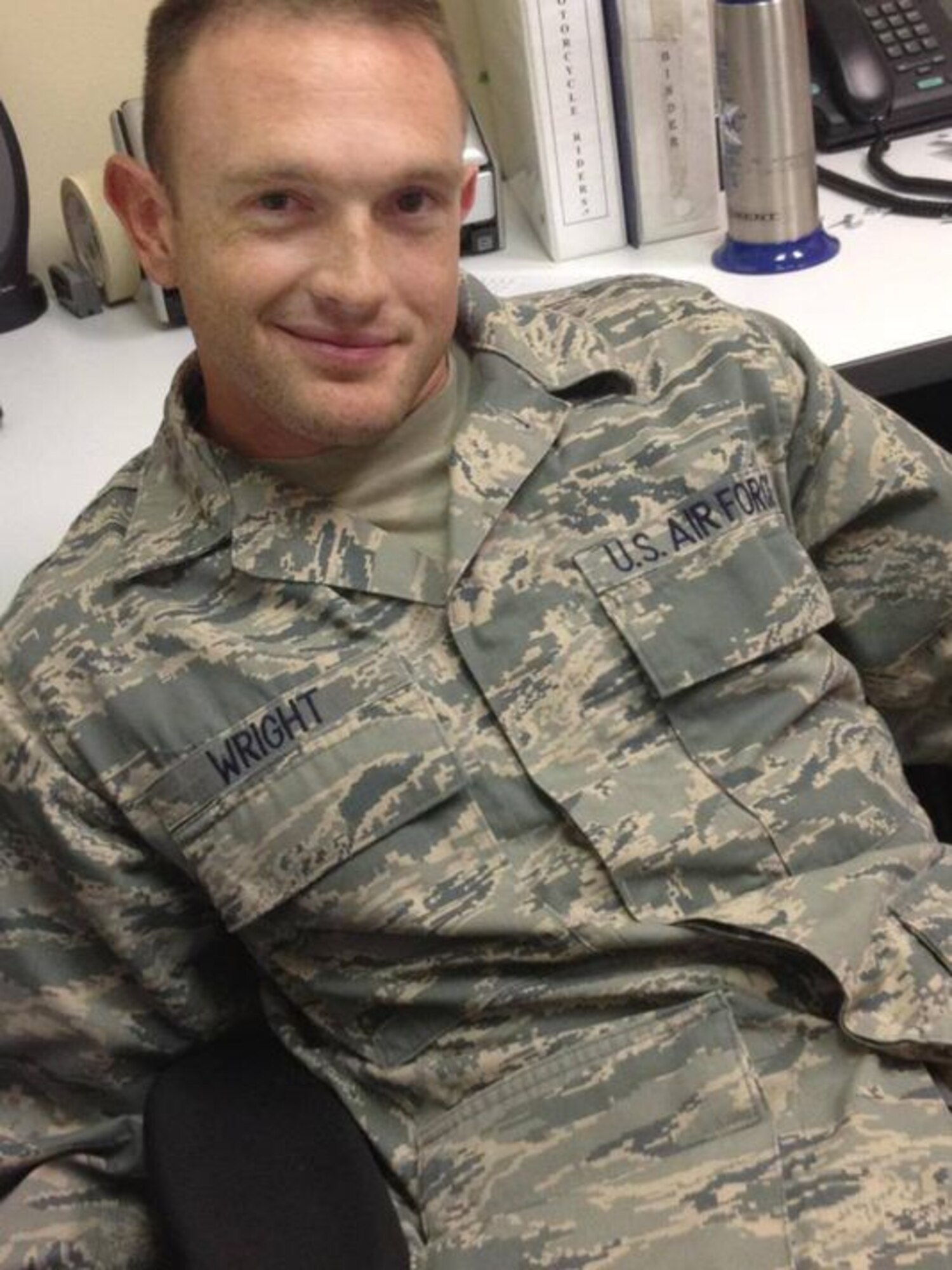 Senior Airman Timothy J. Wright, an Air Force aeromedical evacuation technician, recently passed after being fatally injured during a training exercise. SrA Wright, member of the 43rd Aeromedical Evacuation Squadron, was laid to  rest at Pensacola's Barrancas National Cemetery on July 29th. (Courtesy Photo)
 
