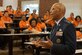 Air Force Vice Chief of Staff Gen. Larry O. Spencer speaks to middle school educators from the Washington, D.C. area July 18, 2014, during the AMS Materials Camp at Shaw-Howard University. Spencer expressed educators are a main line of defense to inspire youth in science, technology, engineering and math careers. (U.S. Air Force photo/Staff Sgt. Carlin Leslie)
