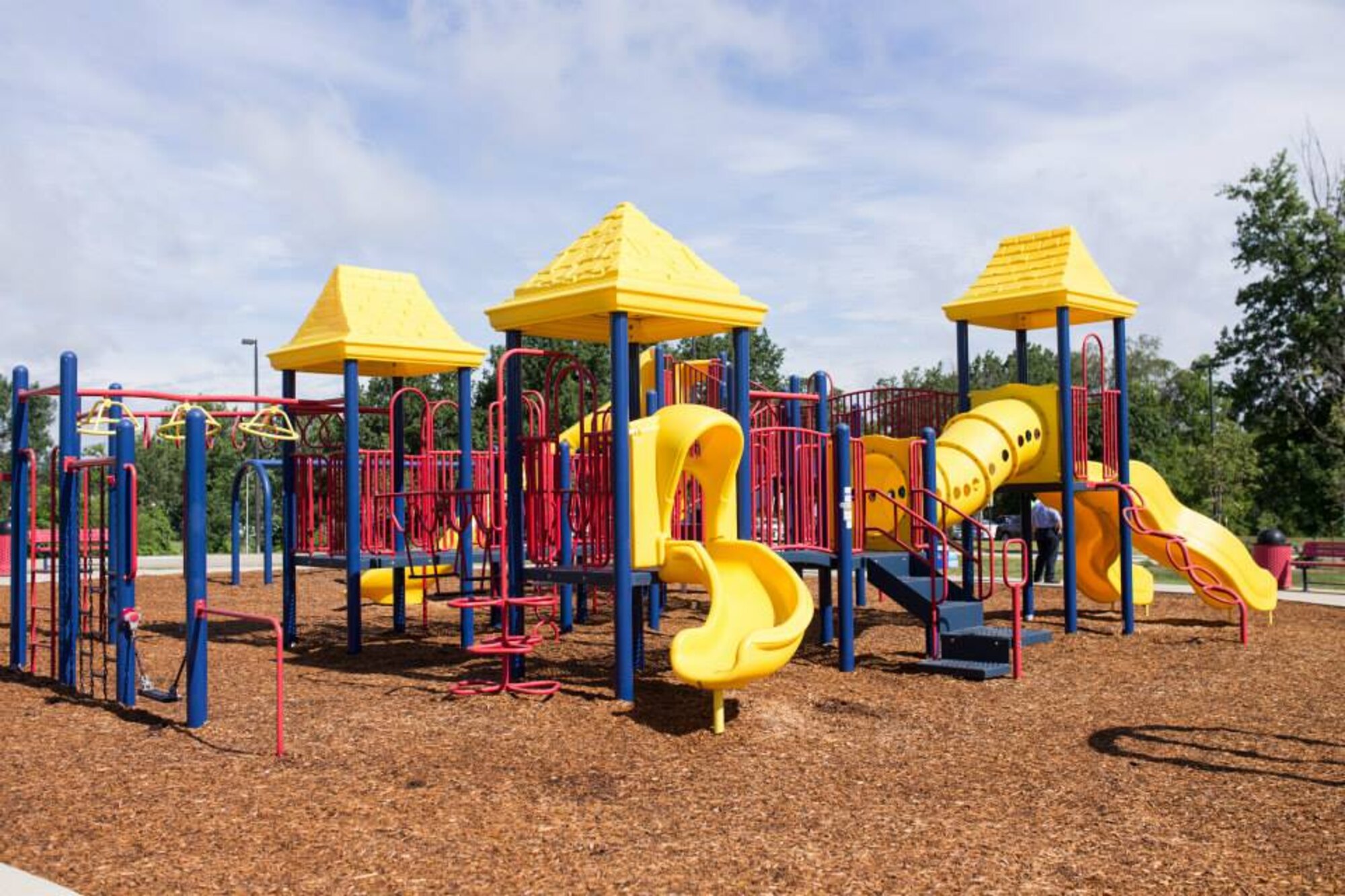 WHITEMAN AIR FORCE BASE, Mo. – The largest playground on Whiteman is located just outside the base community’s newest neighborhood center that officially opened for resident use July 1. The center, which will serve as the primary location for resident events, is one of several new amenities installed by the base project owner Balfour Beatty Communities. (Photo courtesy of Balfour Beatty Communities)
