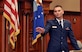 Dave Rolek  cross examines a simulated defendant charged with sexual assault during the first ever ‘mock trial’ held June 9, 2014, inside the Offutt Air Force Base Courtroom, Neb. All Airmen attending the week-long First Term Airmen’s Center orientation course will participate in a mock trial as part of their training. The 55th Wing Legal Office created the program with the goal of preventing sexual assault through education and awareness. Rolek is a 55th Wing assistant staff judge advocate. (U. S. Air Force photo/Delanie Stafford)