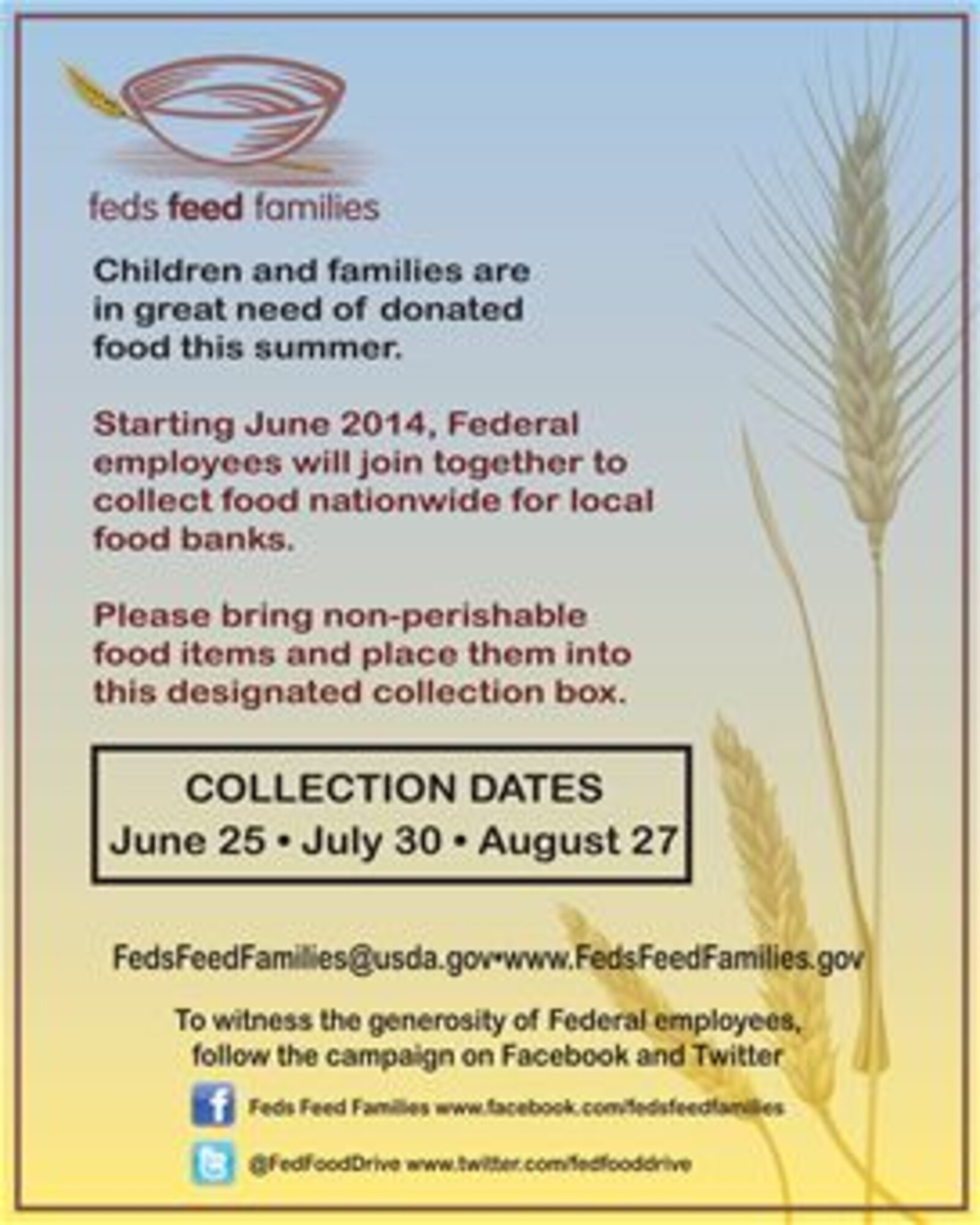 Feds Feed Families poster