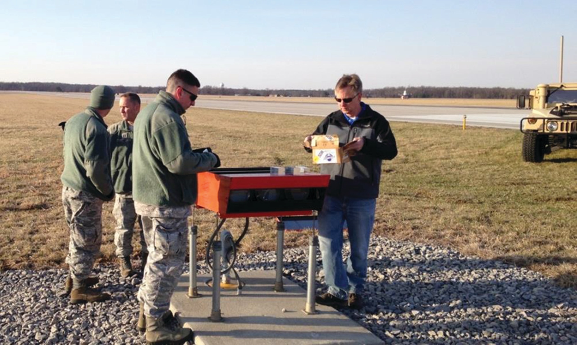 123 CRG Airfield Survey Team collaborate with airfield management personnel to develop TTPs for assessing VGSI for suitability reports when TERPS review mandates operability.