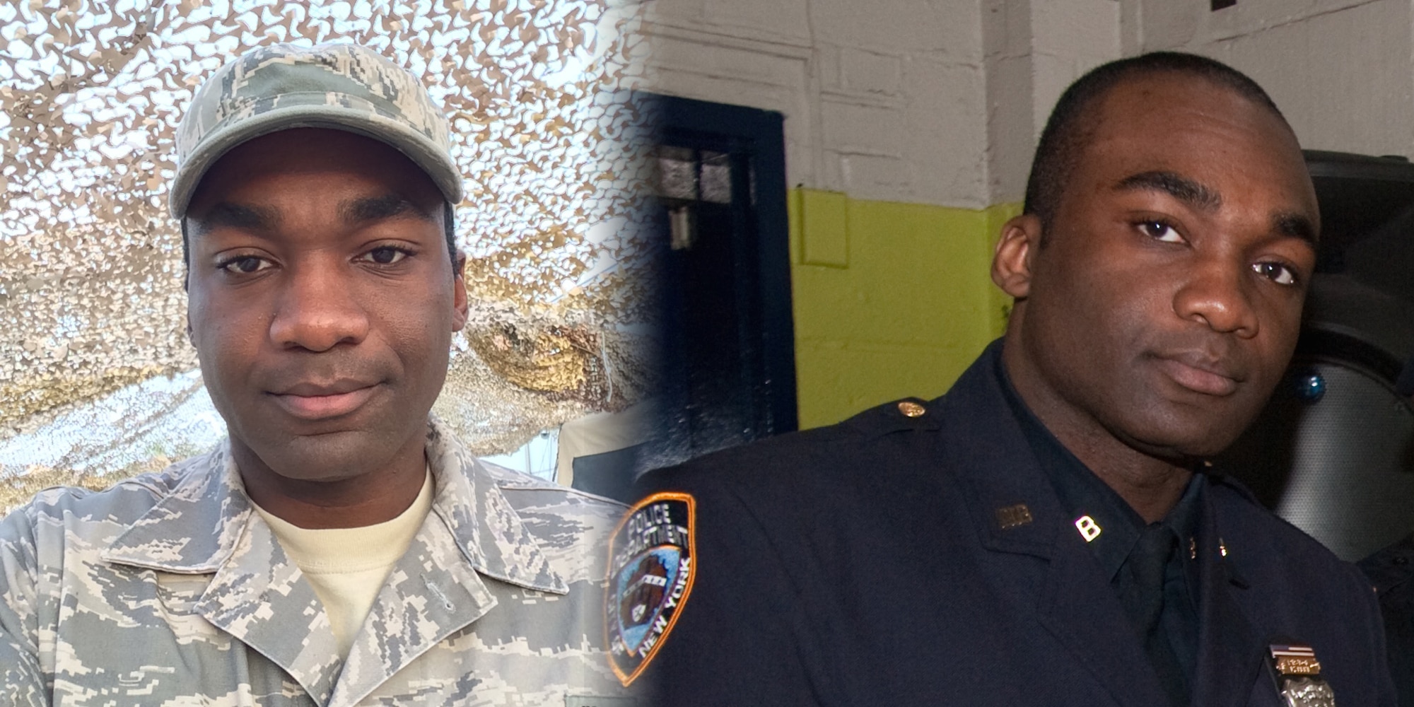 Senior Airman Sheldon Spence, 42nd Combat Communications Squadron cyber operations systems technician, is a traditional reservist and also serves as a New York City Police Department police officer assigned to the lower east side of Manhattan.  He participated in the Joint Users Interoperability Communications Exercise June 2 to 27 at the Aberdeen Proving Ground, Md., where he honed in on his cyber technical abilities and built confidence while using investigative skills acquired as an officer. (U.S. Air Force photo illustration by Senior Airman Joshua Turner)