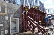 With concrete walls 26 inches thick, the Blue Grass Chemical Agent Destruction Pilot Plant's Munitions Demilitarization Building has the most complicated blast walls of the entire program. Designed to protect workers in the unlikely event of an explosion, the walls are made of layers upon layers of rebar and self-consolidating concrete that required seven days to cure.