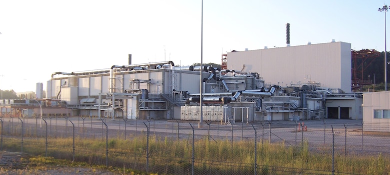 With construction complete in 2001, the Anniston, Alabama, Chemical Agent Disposal Facility (shown here in 2013 shortly before it was demolished) was the first destruction facility for which the Huntsville Center managed construction start to finish &mdash; a big success for the Center.