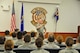 Chief Master Sgt of the Air Force James A. Cody, addressed 701 Combat Operations Squadron Airmen during a July 13, 2014 visit to March Field. CMSAF Cody and his wife, Athena, spent three days at the Southern California Air Reserve Base where they met with Airmen and observed the success of Total Force Integration there. (U.S. Air Force photo/Master Sgt. Linda Welz)