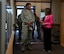 Debby Lundblad, chief of the Airman and Family Readiness Center, greets Lt. Gen. Brad Heithold, commander of Air Force Special Operations Command, during his tour of the 1st Special Operations Wing at Hurlburt Field, Fla., July, 25, 2014. As the 10th commander of AFSOC, Heithold wanted to familiarize himself with his new command by visiting some of Hurlburt’s units and meeting with personnel. (U.S. Air Force photo/Senior Airman Krystal M. Garrett) 