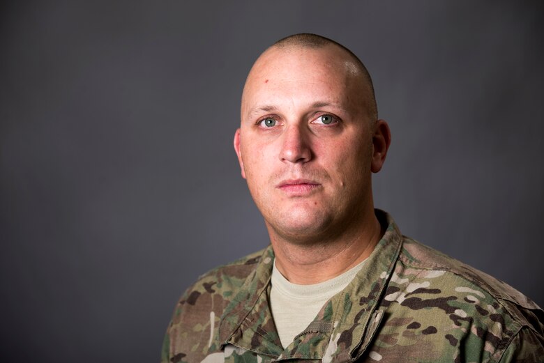 Deployed photograph of Master Sgt. Patrick Smith. (U.S. Air Force photo by Staff Sgt. Jeremy Bowcock)