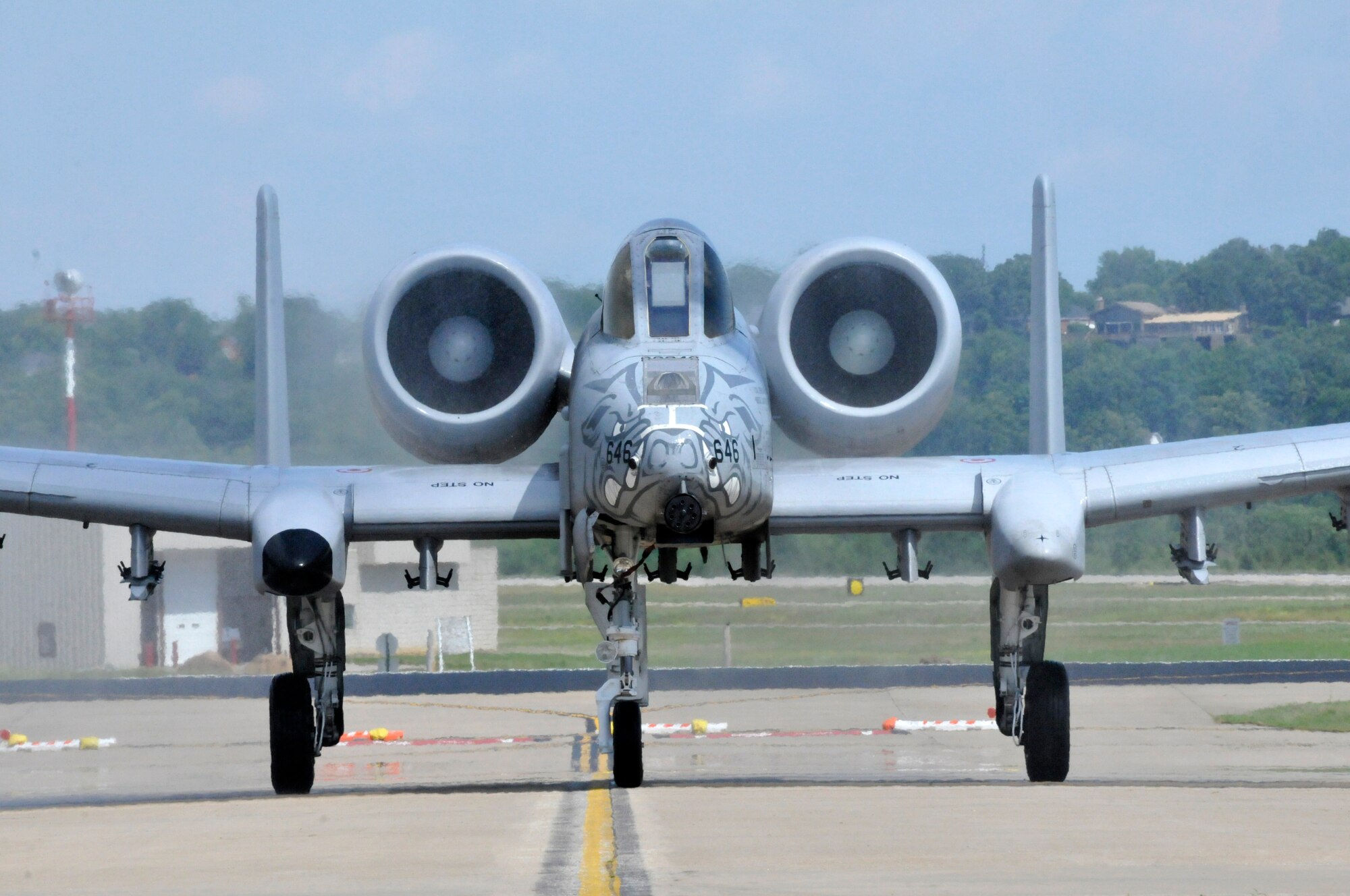 Col. Brian T. Burger, 188th Operations Group commander, conducted his ceremonial fini (final) training flight in the A-10C Thunderbolt II “Warthog” (Tail No. 646) May 15, 2014, at Ebbing Air National Guard Base, Fort Smith, Arkansas. Burger has flown the Warthog longer than any 188th pilot. The last two A-10s depart Fort Smith June 7, 2014, as the 188th transitions from a fighter mission to an intelligence, reconnaissance and surveillance/ remotely piloted aircraft mission. (U.S. Air National Guard photo by Tech Sgt. Josh Lewis/Released)