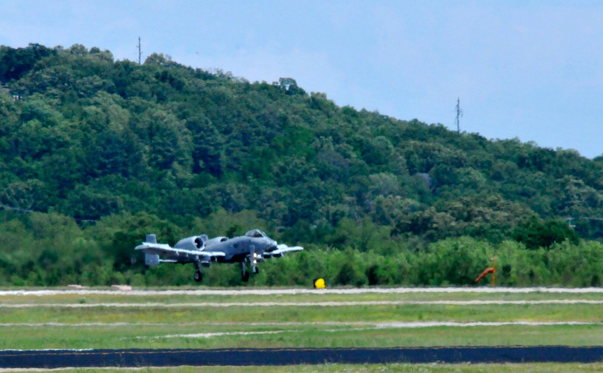 Col. Brian T. Burger, 188th Operations Group commander, conducted his ceremonial fini (final) training flight in the A-10C Thunderbolt II “Warthog” (Tail No. 646) May 15, 2014, at Ebbing Air National Guard Base, Fort Smith, Arkansas. Burger has flown the Warthog longer than any 188th pilot. The last two A-10s depart Fort Smith June 7, 2014, as the 188th transitions from a fighter mission to an intelligence, reconnaissance and surveillance/ remotely piloted aircraft mission. (U.S. Air National Guard photo by Tech Sgt. Josh Lewis/Released)