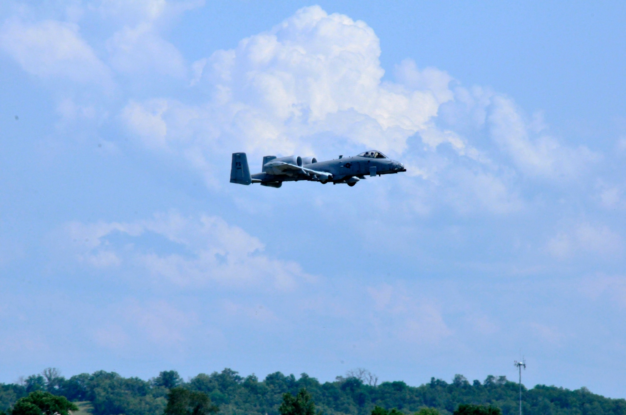 Col. Brian T. Burger, 188th Operations Group commander, conducted his ceremonial fini (final) training flight in the A-10C Thunderbolt II “Warthog” (Tail No. 646) May 15, 2014, at Ebbing Air National Guard Base, Fort Smith, Arkansas. Burger has flown the Warthog longer than any 188th pilot. The last two A-10s depart Fort Smith June 7, 2014, as the 188th transitions from a fighter mission to an intelligence, reconnaissance and surveillance/ remotely piloted aircraft mission. (U.S. Air National Guard photo by Tech Sgt. Josh Lewis/Released)