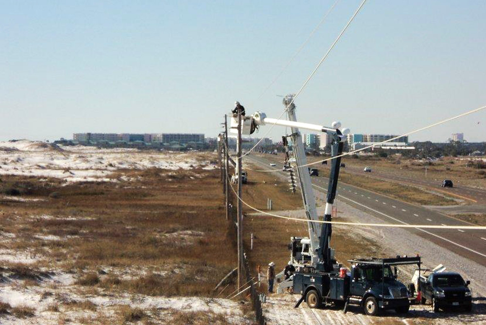 The 796th Civil Engineer Squadron electricians are responsible for more than 1,400 miles of power lines and maintaining power for Eglin Air Force Base, three airfields and the entire range complex. (Courtesy photo)