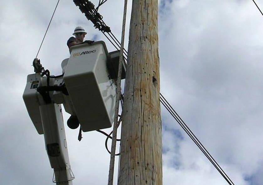 The 796th Civil Engineer Squadron electricians are responsible for more than 1,400 miles of power lines and maintaining power for Eglin Air Force Base, three airfields and the entire range complex. (Courtesy photo)