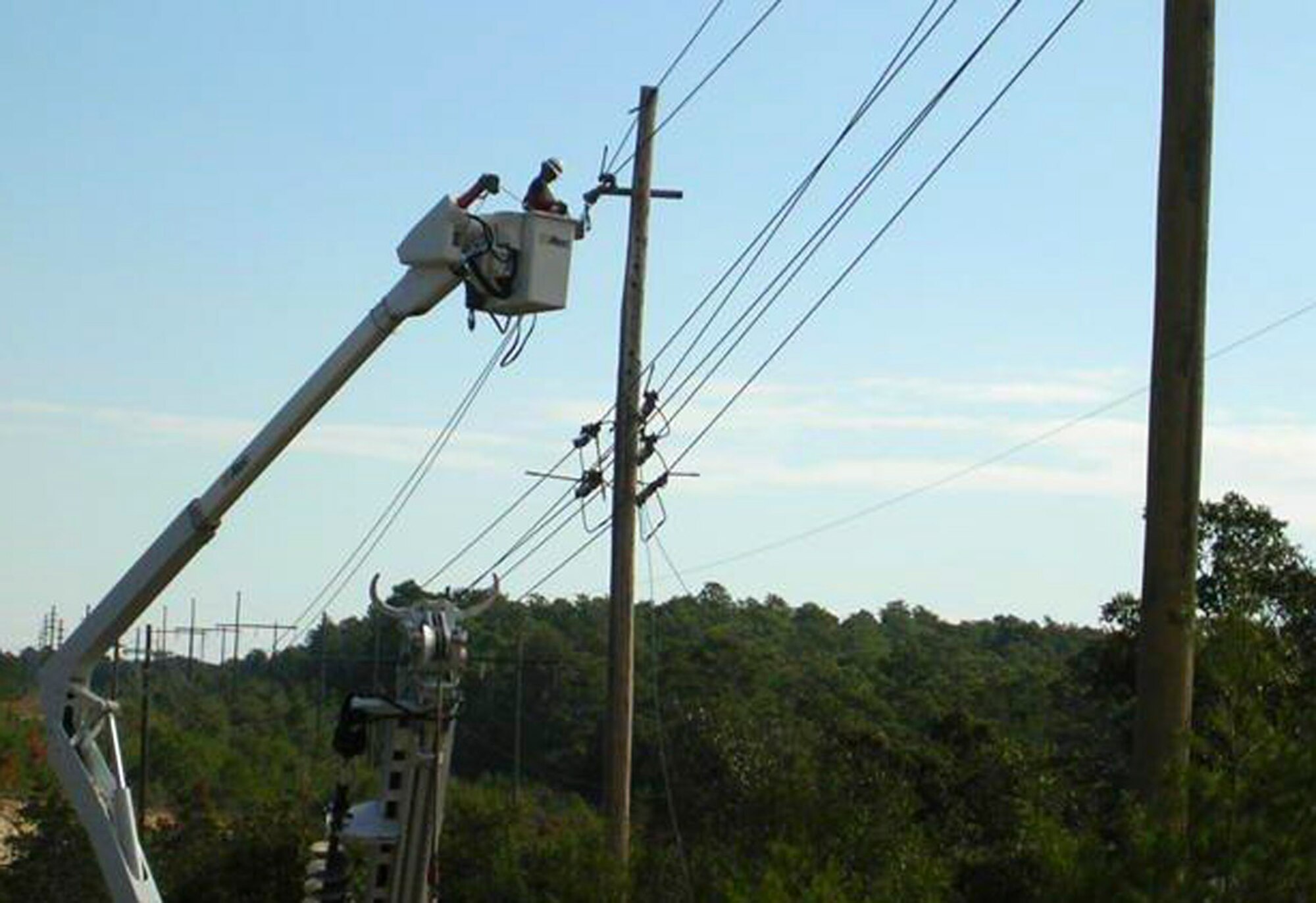The 796th Civil Engineer Squadron electricians are responsible for more than 1,400 miles of power lines and maintaining power for Eglin Air Force Base, three airfields and the entire range complex. (Courtesy photo)