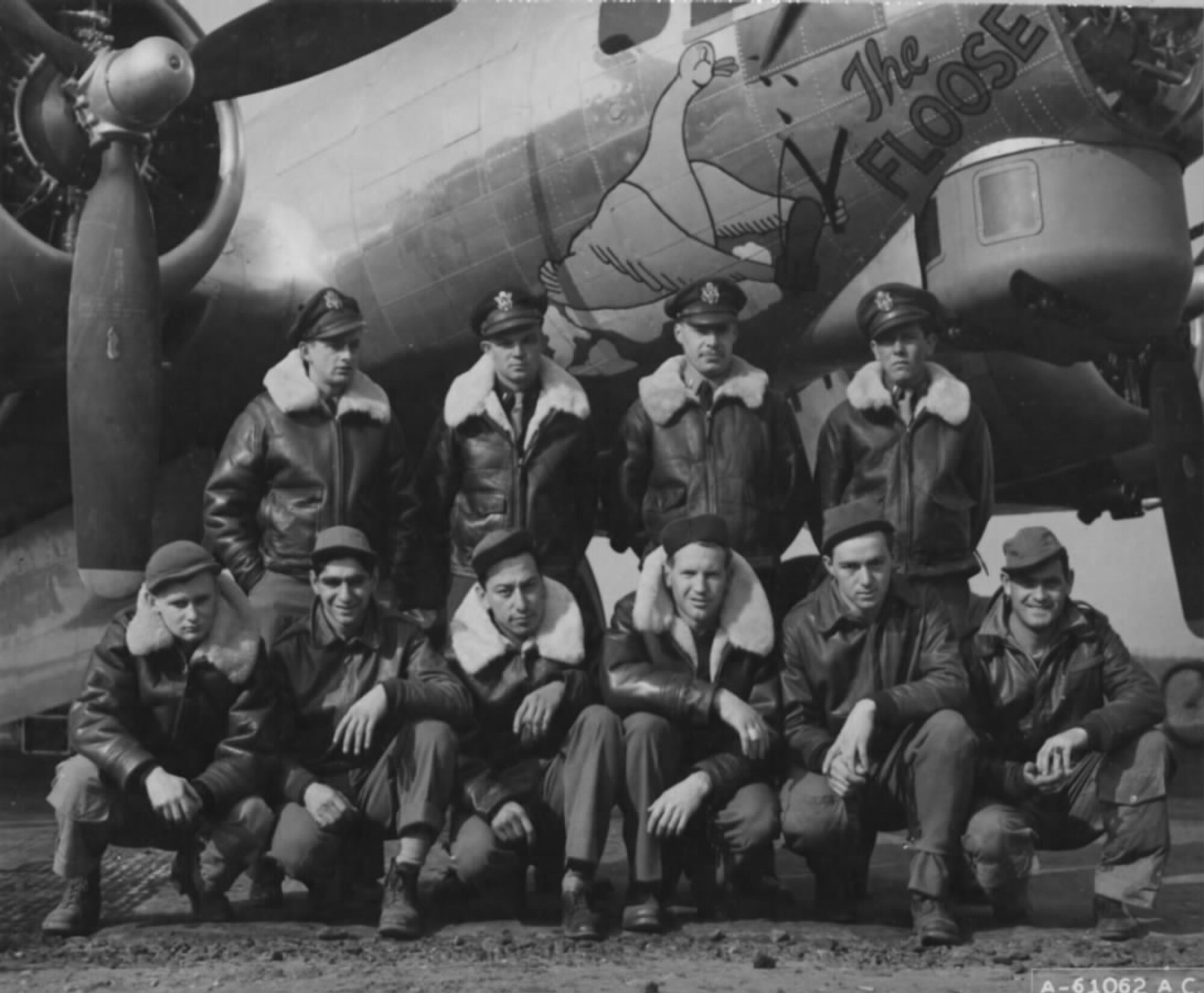 The late 2nd Lt. Jackson Palmer Jr., third from top left, was a navigator assigned to the 303rd Bombardment Group at RAF Molesworth, United Kingdom, when his plane was shot down by enemy forces while conducting an aerial mission during World War II May 28, 1944. His family only received notification of him missing in action. Nearly 70 years later, Palmer’s second cousins traveled to England to find out what happened to him and visit his grave site at the World War II American Cemetery and Memorial in Margraten, The Netherlands. (Courtesy photo/Released) 