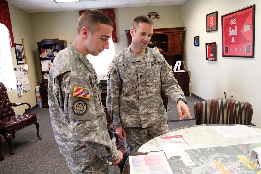 Matthew Grajewski is a cadet at Clemson University. He spent a few days shadowing our district commander at the Charleston District to learn more about engineering in USACE.