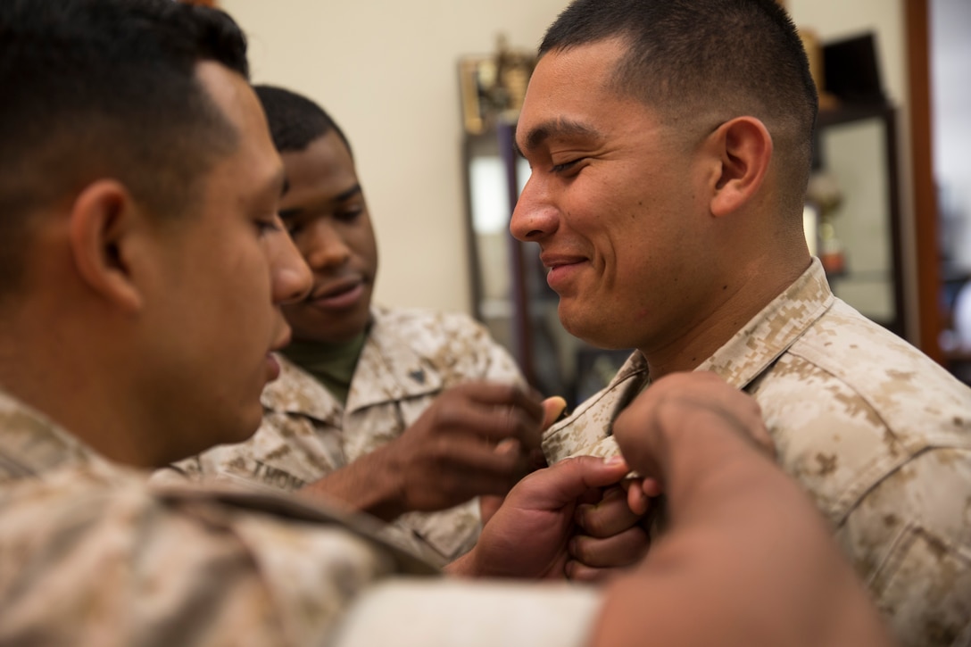 Lance Cpl. Gabriel Nava is promoted to Corporal!