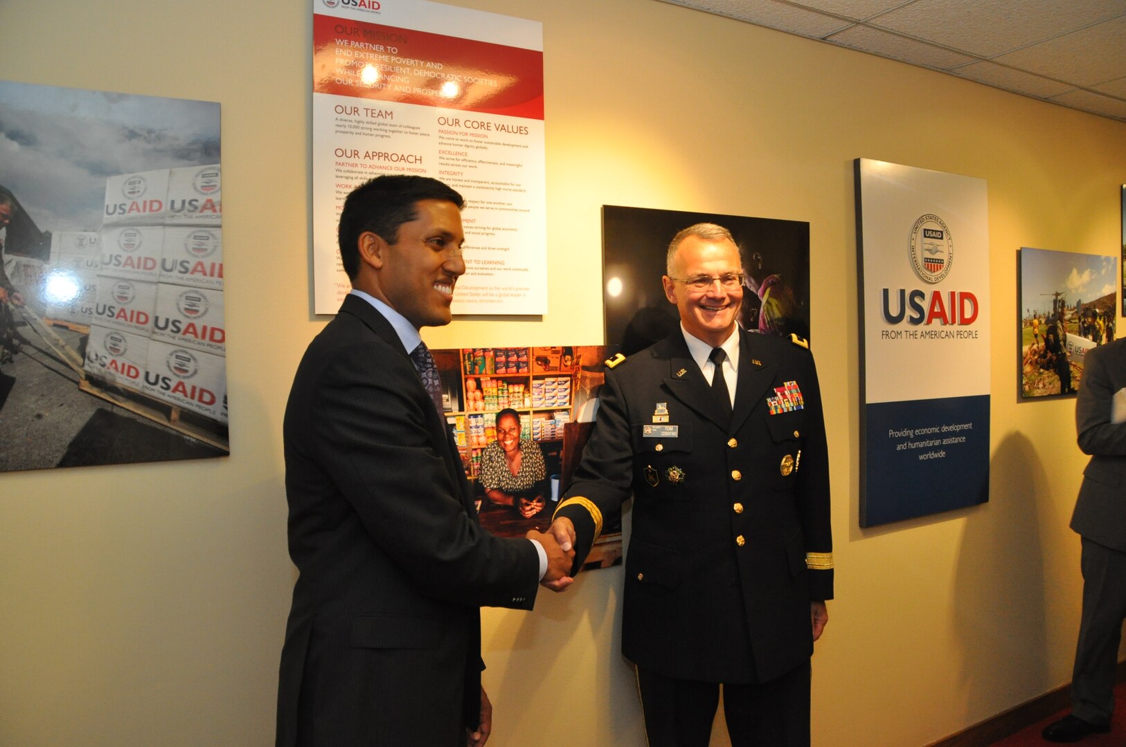 USAID Administrator Rajiv Shah dedicates the new USAID Corridor at NDU's National War College.