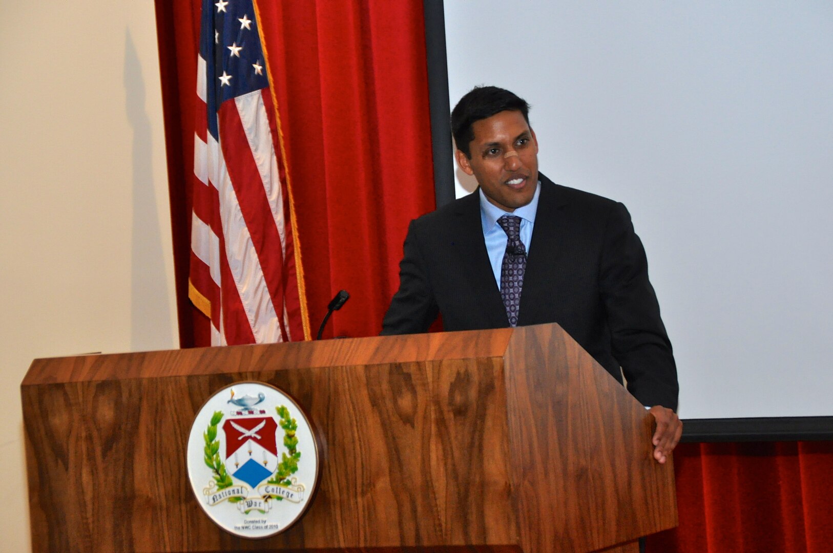 USAID Administrator Rajiv Shah dedicates the new USAID Corridor at NDU's National War College.
