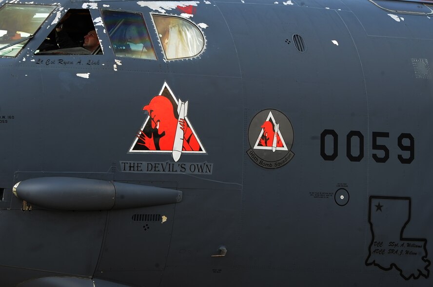 Capt. Micah McCracken, 96th Bomb Squadron performs pre-flight procedures in a B-52H Stratofortress at Barksdale Air Force Base, La., June 3, 2014. Two B-52s from Barksdale are participating in training missions in the U.S. European Command area of operations to ensure the U.S. has a credible and flexible capability to provide the President a variety of options he may need to protect the nation or its allies and partners.