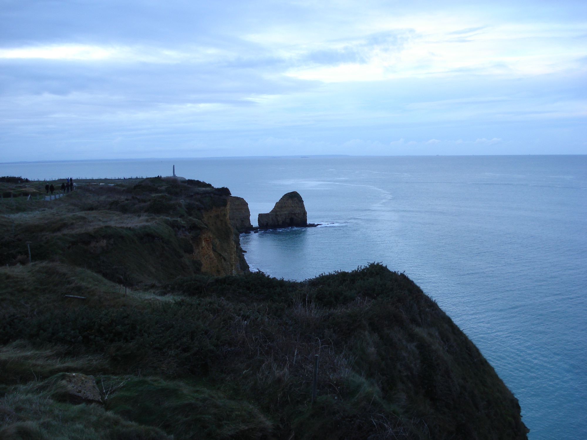 Pointe du Hoc is the cliff U.S. Rangers climbed on D-Day in order to take out the German guns at the top of the coastline. Of the 225 men who climbed, only 90 of them could bear arms after two days of fighting. (Courtesy photo/Capt. Laura Balch/Released)