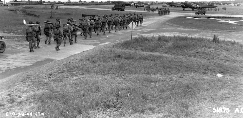 82nd Airborne troops board C-47s and gliders prior to the D-Day invasion. (Courtesy photo)